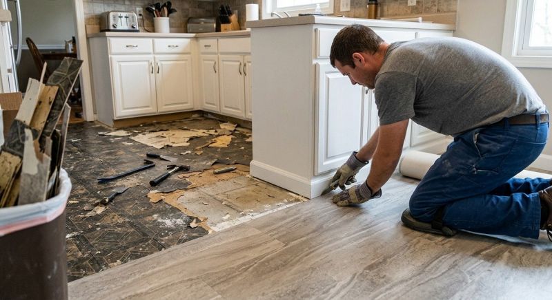 Linoleum Floor Installation in Del Valle, TX